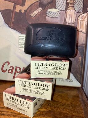 Ultra Glow Exfoliating African Black Bar Soap 3.5 oz NIB